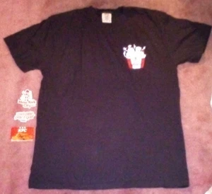 KFC (Kentucky Fried Chicken) Saucy Nuggets Camiseta Negra Pegatinas Grandes Tarjeta de $5 - Imagen 1 de 4