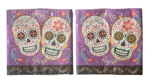 Tag der Toten Mittagessen Servietten Dia de Los Muertos 2-lagig 16ct Menge 2 Totenkopf Dekor - Bild 1 von 2