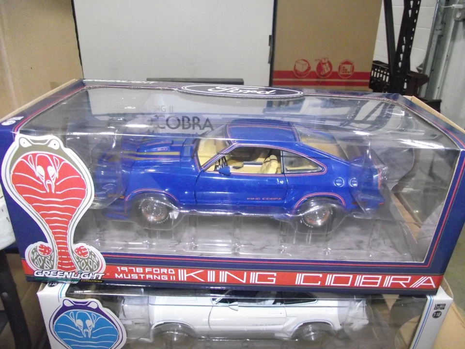 Ford Mustang II King Cobra 1978 Greenlight 1/18 azul nuevo en caja Foto 1 de 1
