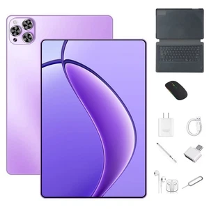 New Tablet 10. 1 inch 8G+256G ROM Android 12 Wifi 5G/4G Dual SIM Bundle Keyboard - Picture 1 of 17