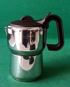 VECCHIA CAFFETTIERA LAGOSTINA VINTAGE 6 TAZZE ACCIAIO INOX ANNI '80 OTTIMA. CJ4 - Picture 1 of 9