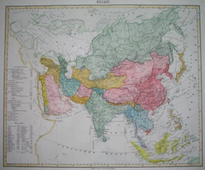 MAPA ORIGINAL 1856 ASIA ARABIA CHINA COREA PERSIA TAILANDIA JAPÓN ARMENIA INDIA Foto 1 de 4