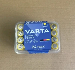 Varta Longlife Power AA Battery Pack of 24 Alkaline 2033 1.5V LR6 MN1500 - Picture 1 of 2