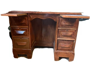 Antique Oak Writers Desk - Picture 1 of 6