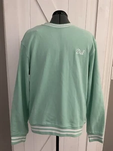 Barstool Sports Dad Ribbed Crewneck Sweatshirt Aqua/White Mens SZ XXL  NWT - Picture 1 of 9