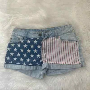 American Rag Cie Patriotic Denim Shorts 9 - Picture 1 of 2