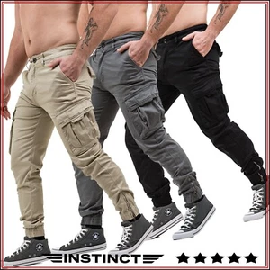 Pantaloni Uomo Cargo Multitasche Tasconati con Tasche Laterali Lavoro Tasconato - Imagen 1 de 18