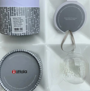 Bola de Navidad Iittala 2018 Glass Ultima Thule NUEVA caja de regalo coleccionable - Imagen 1 de 12
