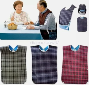 Adult Bibs / Bib Waterproof Washable Clothing Protectors / Protector Mealtime AU - Picture 1 of 14