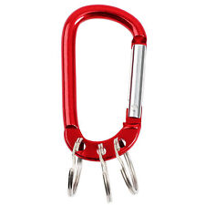 Aluminum Carabiners Keychain Clip, Spring Snap Hook with 3 Key Ring for Hanging