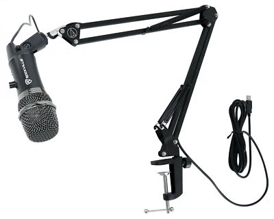 Rockville A-STREAM Streaming USB Recording Microphone + Audio Technica Boom Arm - Image 1 of 4
