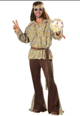 Men's Mod Marvin Adult 60's 70's Hippie Costume Standard Size - Image 1 of 2