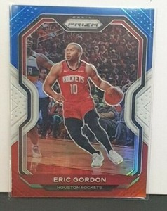 2020-21 Prizm Eric Gordon Red White Blue Prizm Card - Houston Rockets