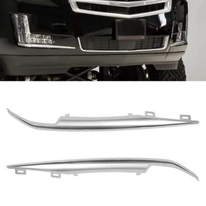 Silver Front Left+Right Bumper Trim Set For 2015-2020 Cadillac Escalade Fits ESV - Bild 1 von 19