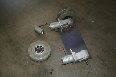 Prototype Used set of Combat Robot Motors w/Gearbox & Tires 120lb BattleBot - Image 1 of 4
