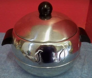 Vintage Mid Century West Bend Pinguin heiß kalt Servierer Bakelit Knopf & Griffe Chrom - Bild 1 von 5