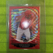 2013 Bowman Chrome Chris Rivera Red Wave Refractor RC /25