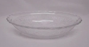 Tiara Indiana Sandwich Depression Glass Clear Oval Scalloped Bowl Vintage 8-1/2" - Picture 1 of 6