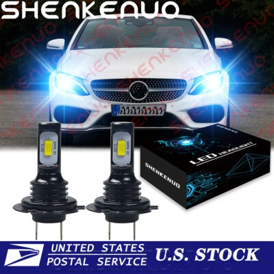 Светодиодные лампы дальнего/ближнего света для Mercedes-Benz C300 2008 2009-2017 годов выпуска ледяной синий - Изображение 1 из 4