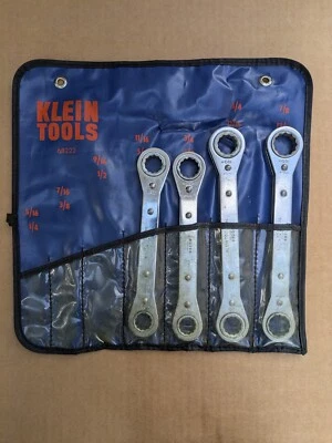 Klein Tools 68222 Ratcheting Box Wrench 4 Piece Partial Set Electrician Mechanic - Image 1 of 4