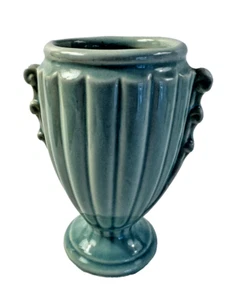 Vintage Aqua Vase USA Art Deco 1950s - Picture 1 of 9