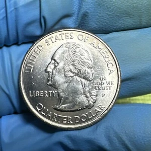 2005 P In God We Rust (Faded T) Kansas State Quarter Error! Die Chip - Picture 1 of 9