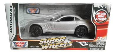 MotorMax Mercedes Benz SLR McLaren Silver 1:43 Scale 4 US IMPORT DUTIES PAID - Image 1 of 3