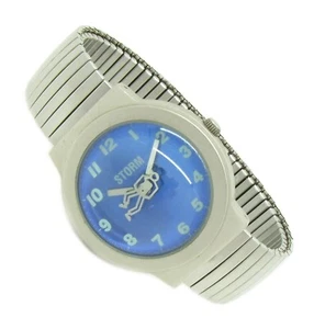STORM Robot Damen Armbanduhr Edelstahl Breakdance Herren Blau Batterie neu S20 - Picture 1 of 3