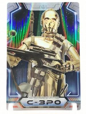 C-3PO STAR WARS wefer Card Bandai Made in Japan Japanese 2019 F/S Very Rare 09 - Image 1 of 4