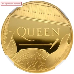 2020 Elizabeth II 25 Pound Gold Coin NGC PF70UC Music Legend Queen - Picture 1 of 4