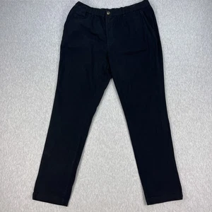Cove USA Chino Pants Mens 34x32 Black 4-Way Stretch Slim Straight Elastic Waist - Picture 1 of 16
