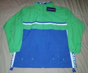 NWT KITESTRINGS YOUTH 12/14 BOYS FULL ZIP HOOD JACKET VEST COMBO GREEN BLUE NEW - Picture 1 of 11