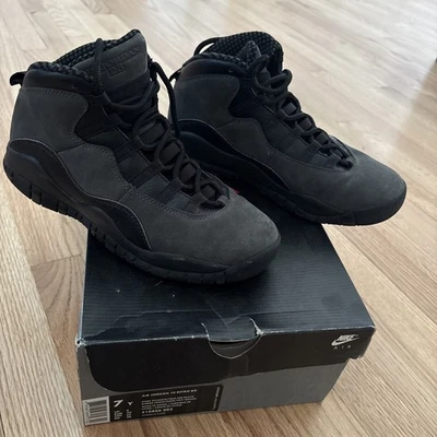 Nike Air Jordan 10 Retro Shadow 2018 310805-002 Dark Shadow Negro Gris Talla 7 Caja Foto 1 de 4