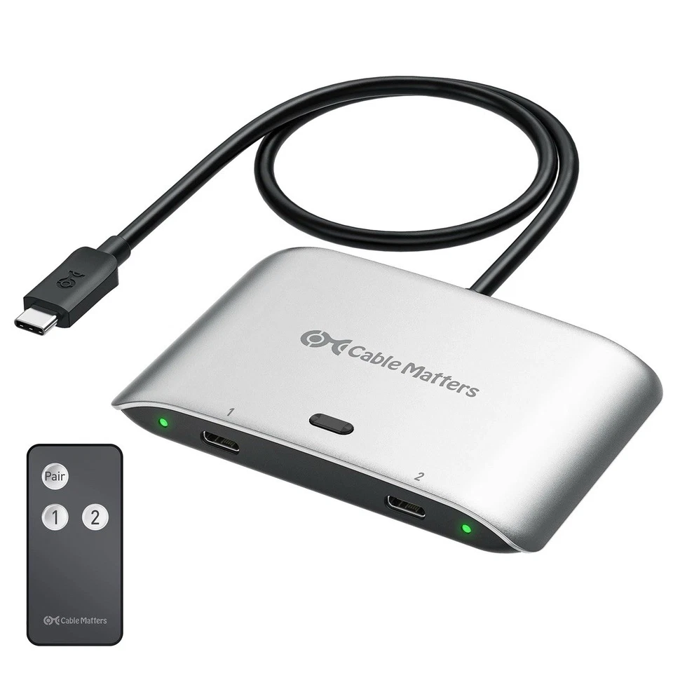 Cable Matters 20Gbps USB4 USB C Switch for 2 Computers, Supports Up to 8K@30Hz o - Image 1 of 4