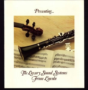 Vintage Lincoln Sound System Fold Out Dealer Car Sales Brochure 1987 Ford JBL - Picture 1 of 6