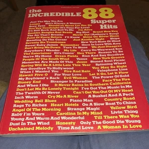 The Incredible 88 Superhits Chart Hits Notenbuch Noten Klavier Gesang Gitarre - Bild 1 von 5