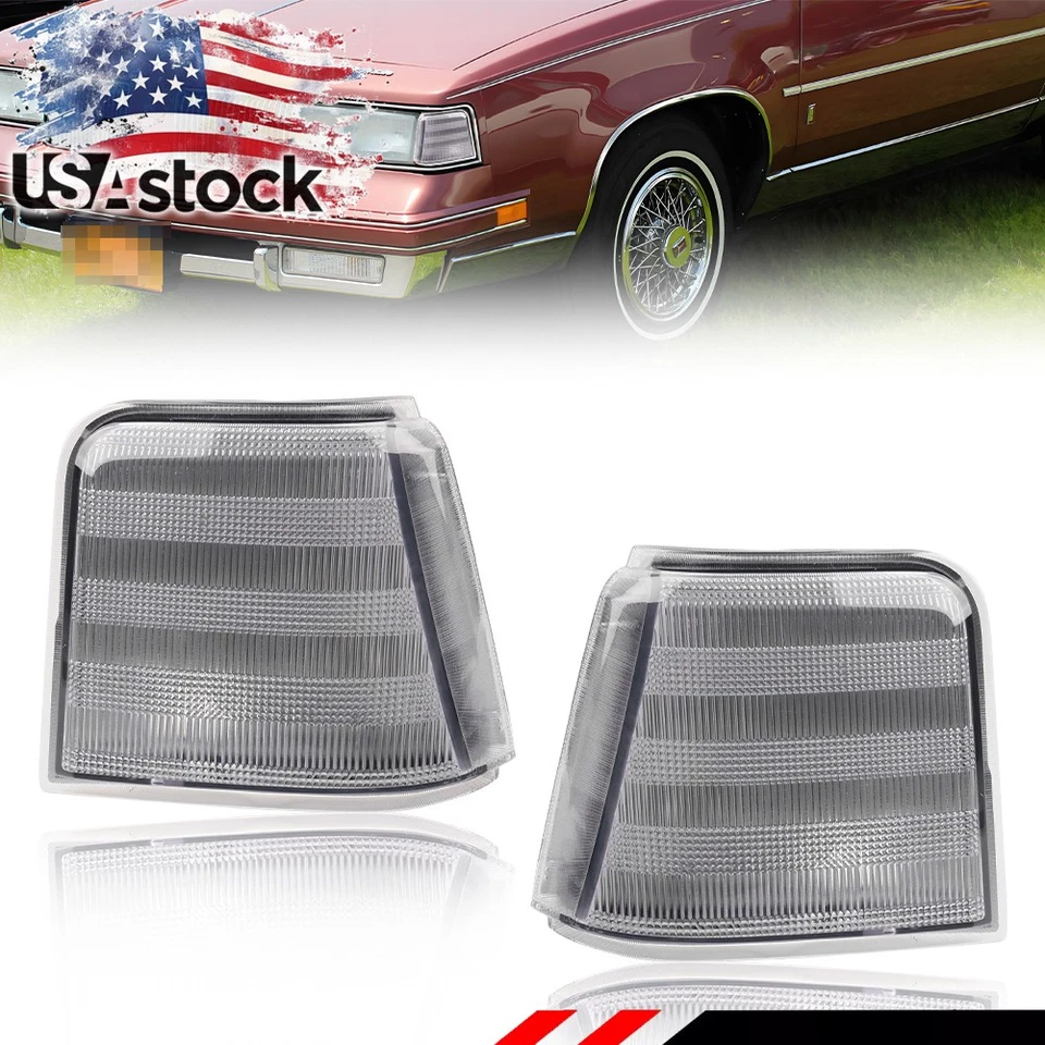 2X Clear Lens Side Marker Lights For 1987-1988 Cutlass Supreme Calais 442 GT-350 - Image 1 of 4