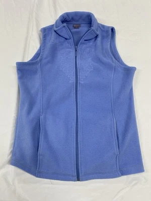 Laura Scott 女式浅蓝色背心抓绒全拉链中号口袋 — 第 1/4 张图片