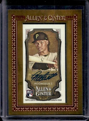 2024 Allen & Ginter Endy Rodriguez Mini Baseball Auto RC #MA-ER Pirates - Image 1 of 2