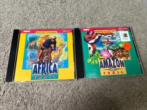 The Amazon Trail + The Africa Trail MECC Windows PC CD Game with Manuals - Picture 1 of 5