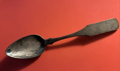 Cuchara de plata I M Mullin Silversmith, colonial a americana temprana 1765-1843 Foto 1 de 3