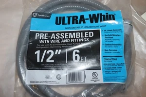 Southwire Ultra Whip Non Metallic Liquid Tight Whip 1/2" x 6' Pre Assembled. SW - Picture 1 of 2