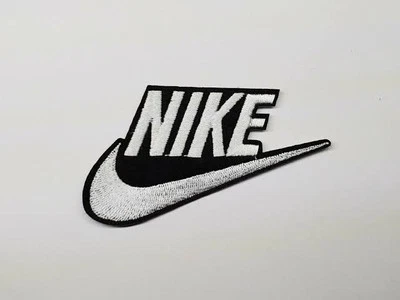 Nike Swoosh Logo High-quality Embroidered Iron on Patch Black Pieces 05 - Image 1 of 2