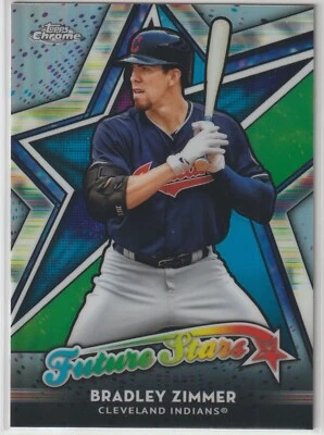 2018 Topps Chrome - BRADLEY ZIMMER - FUTURE STARS #FS-5 - Cleveland Indians (A) - Image 1 of 2