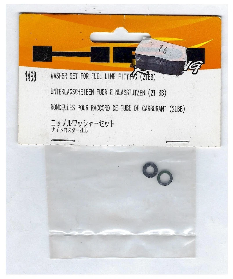 Vintage RC Car HPI 1468 Washer Set Fuel Line Fitting Nitro Star T-15/21BB/S-25 - Image 1 of 1