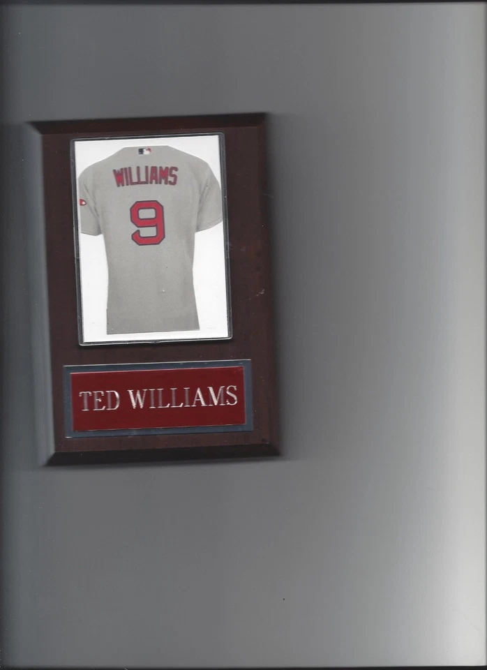 TED WILLIAMS PLAQUE BASEBALL BOSTON RED SOX PHOTO PLAQUE - Image 1 of 1