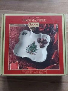 SPODE CHRISTMAS TREE DEVONIA TRAY 8 INCH NEW IN BOX - Picture 1 of 1