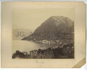 Italian History, Lugano - Original Mounted Albumen Photograph - Picture 1 of 1