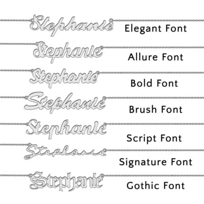 Collar con nombre personalizado cadena personalizada - acero inoxidable/chapado en oro regalo Foto 1 de 4