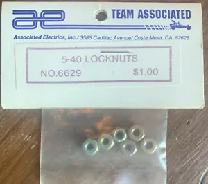 Vtg Team Associated 5-40 Diff Locknuts 6629 Stealth RC10 RC10GT DS RC Part NOS - Picture 1 of 2